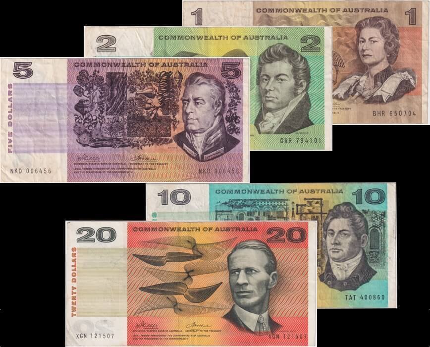 Set of 5 Phillips/Wheeler Notes 1972-1976 Fine - Very Fine Condition product image