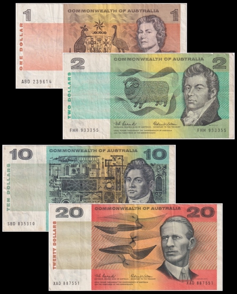 Set of 4 Coombs / Wilson Notes 1966-1968 Fine - Very Fine Condition product image