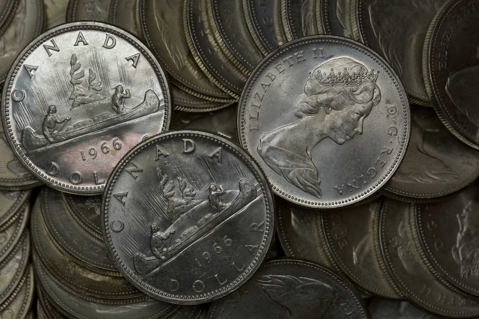 Canada 1966 Silver 1 Dollar KM#54 Bulk Lot of 60 Coins product image