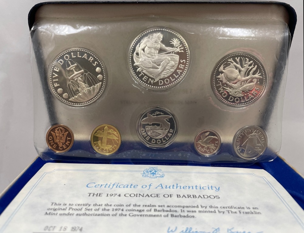 Barbados 1974 Proof Coin Set  product image