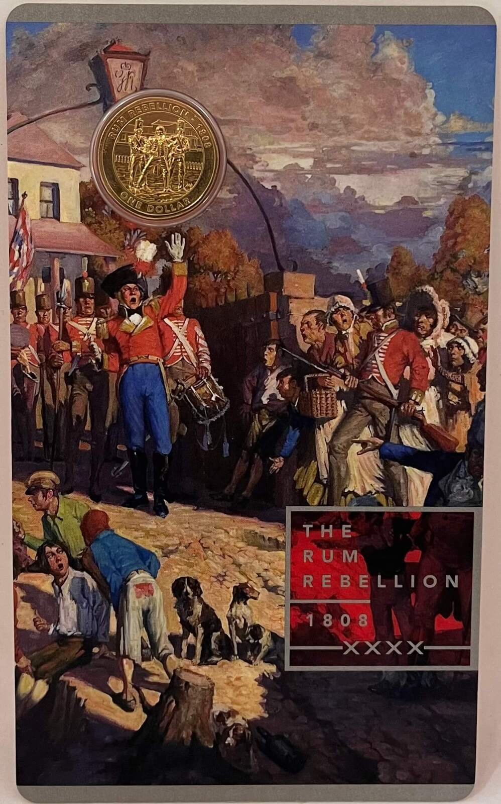 2019 One Dollar Uncirculated Coin on Card The Rum Rebellion product image