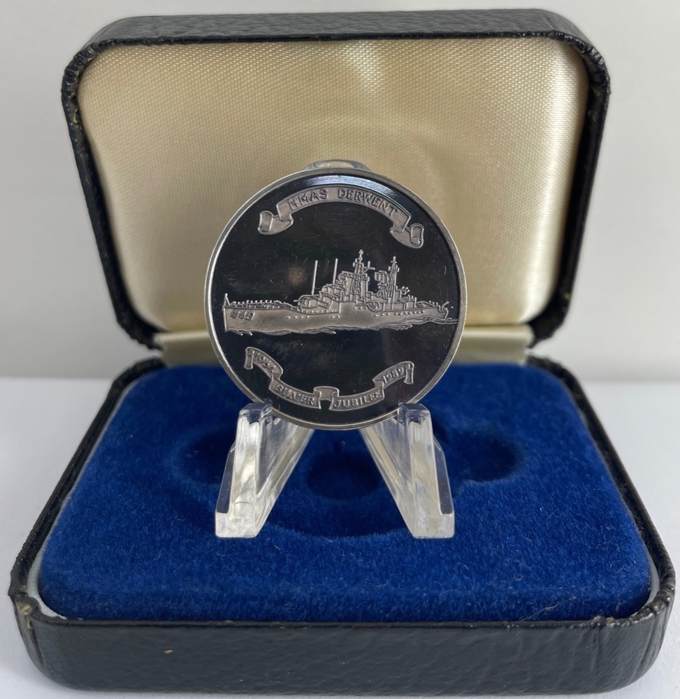 1989 Perth Mint Silver 1oz Proof Ingot with Original Case - HMAS Derwent product image