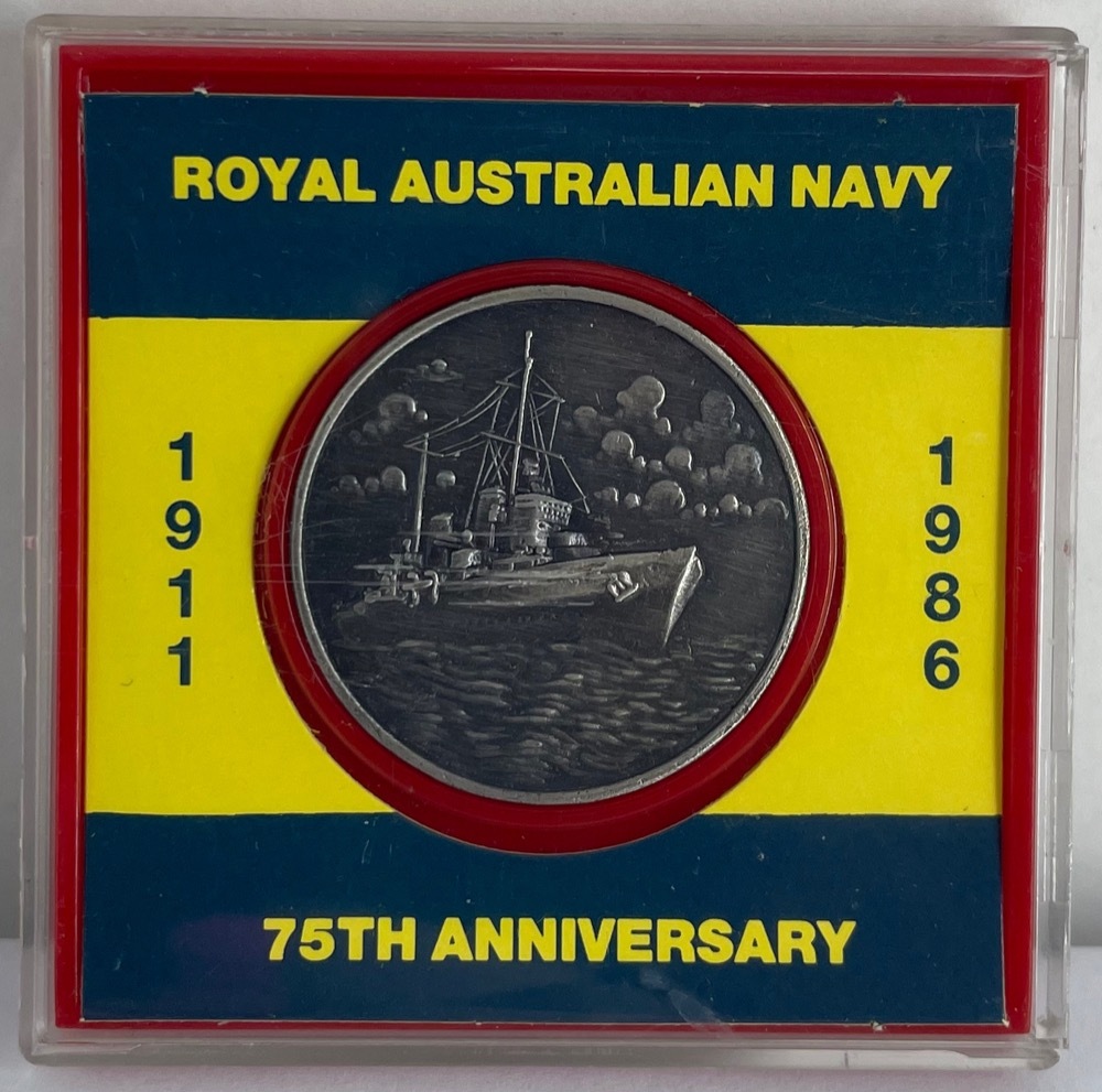 1986 Silver Medallion Royal Australian Navy 75th Anniversary product image