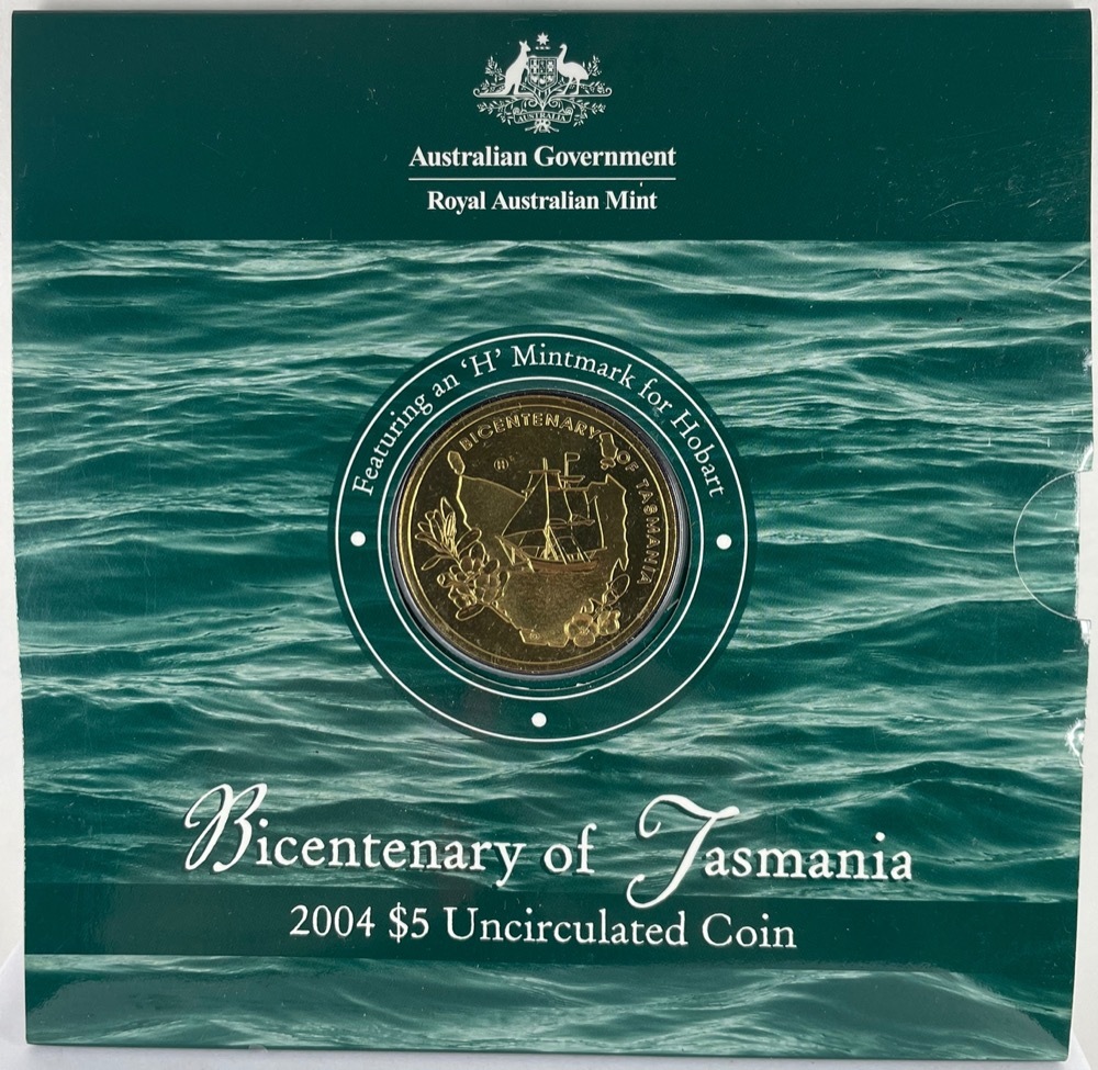 2004 $5 Uncirculated Coin Tasmania Bicentenary product image
