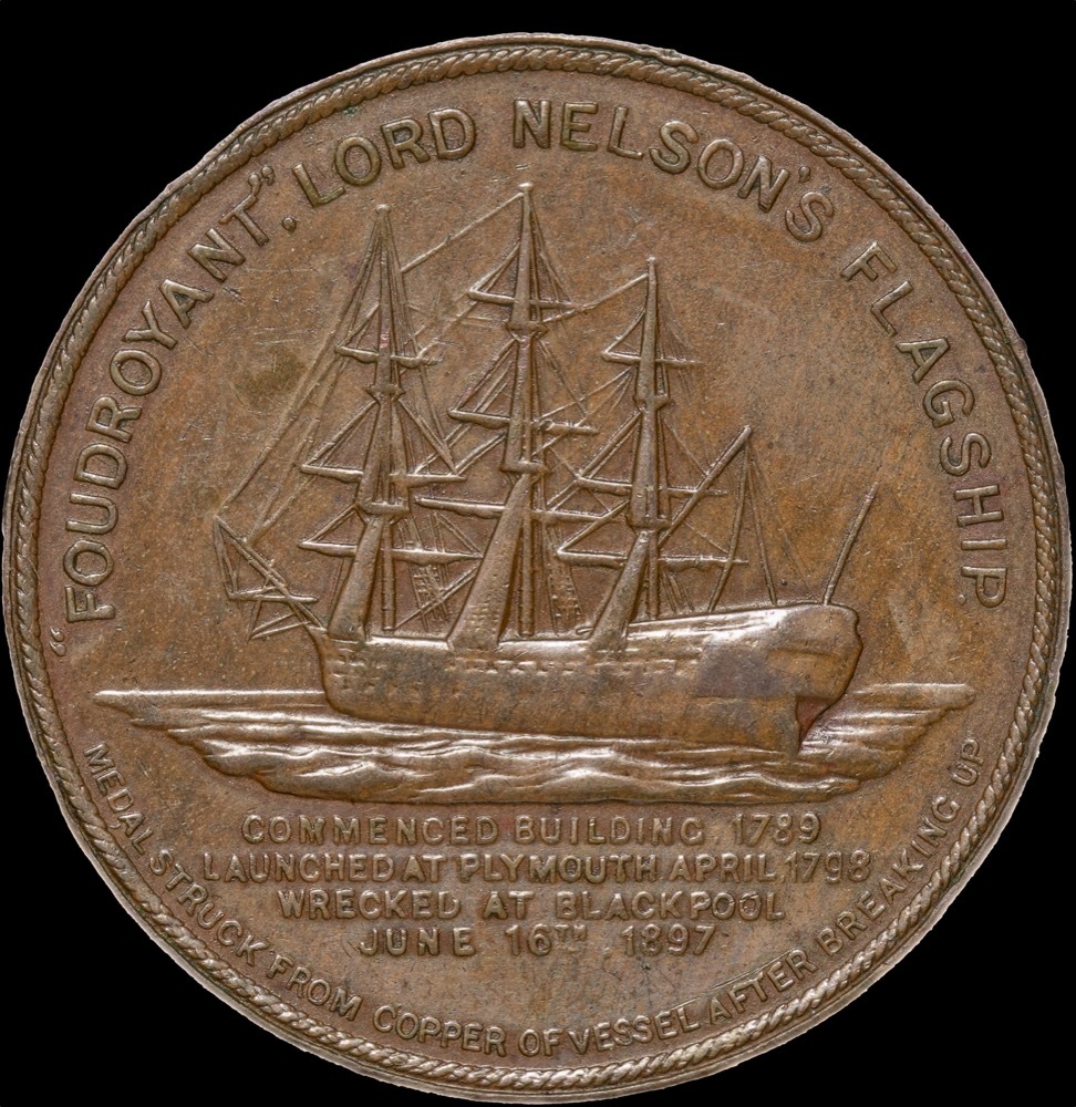 1897 Nelson's Foudroyant Copper Medal Very Fine product image