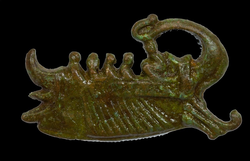 Ancient Rome C. 2nd Century AD Bronze Galley Fibula Type I product image