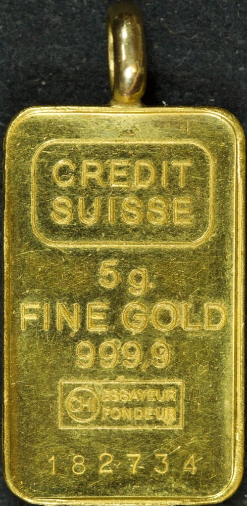Credit Suisse Fine Gold 5 gram Minted Ingot product image