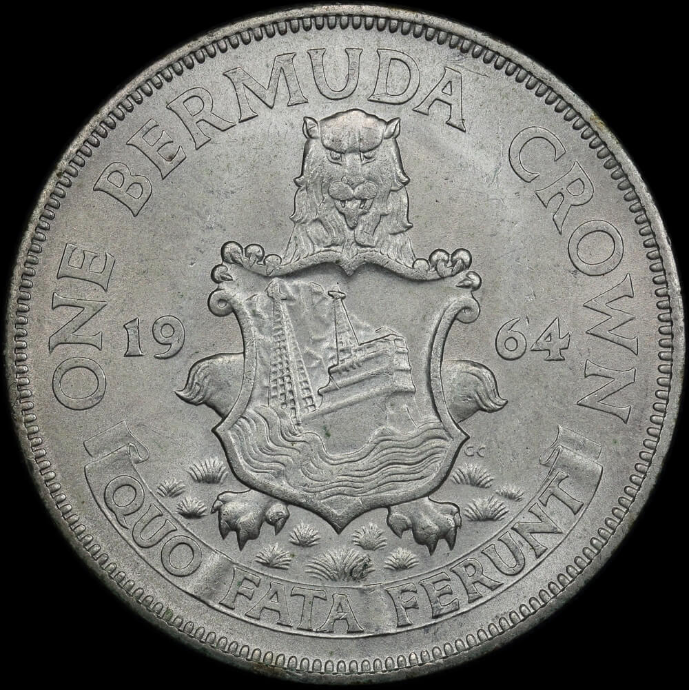 Bermuda 1964 Silver 1 Crown KM#14 Uncirculated product image