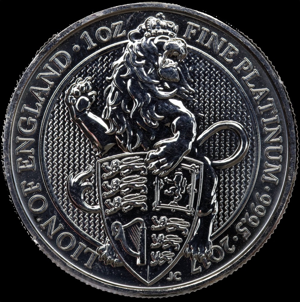 Great Britain 2017 Platinum 100 Pounds Queen's Beasts - Lion of England product image