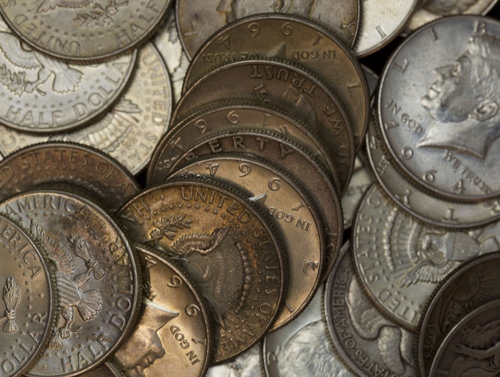 USA Pre 1964 Bag of 50 Silver Half Dollar Coins Circulated product image