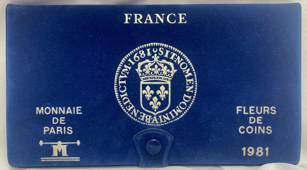 France 1981 Specimen Coin Set of 9 Fleurs de Coin product image