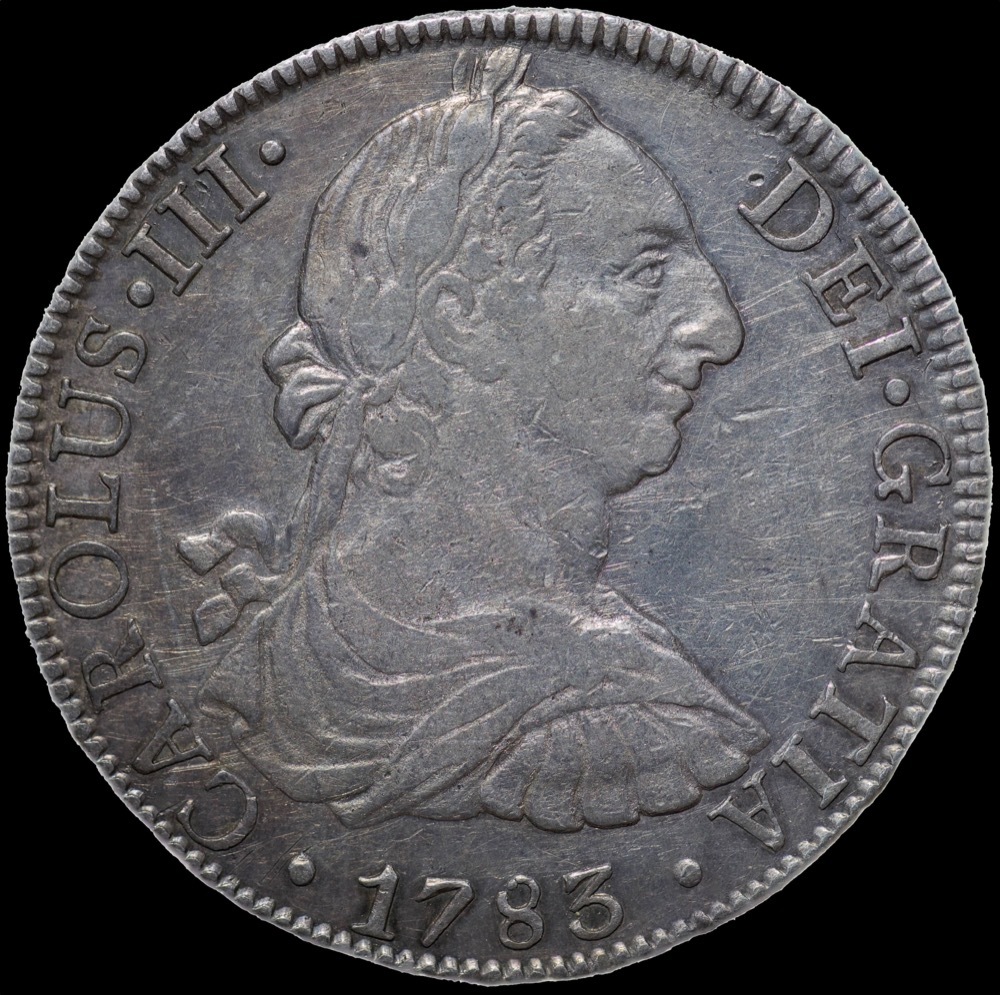 Mexico 1783 Silver 8 Reales KM# 106 good VF product image