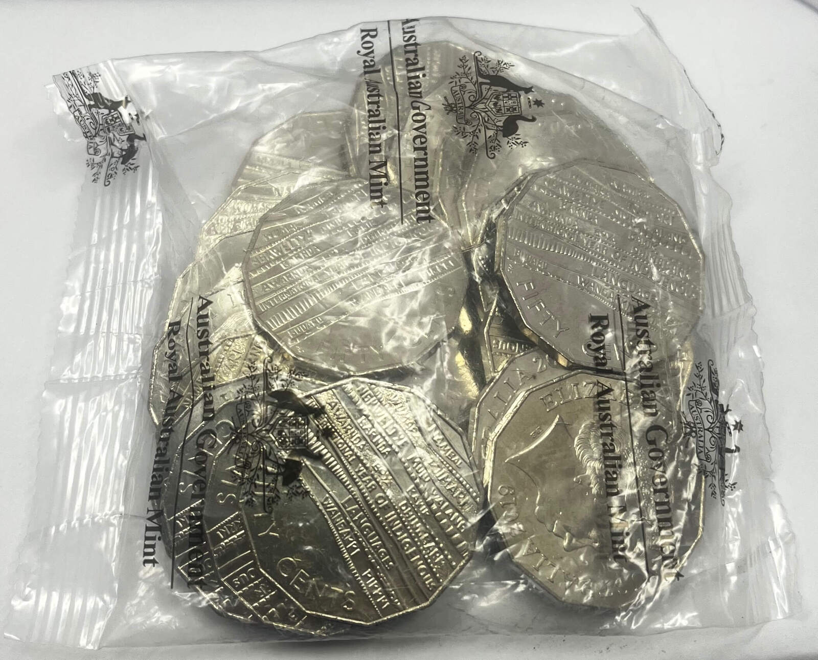 2017 Mint Bag of 20 Uncirculated 50c Coins Indigenous Languages product image