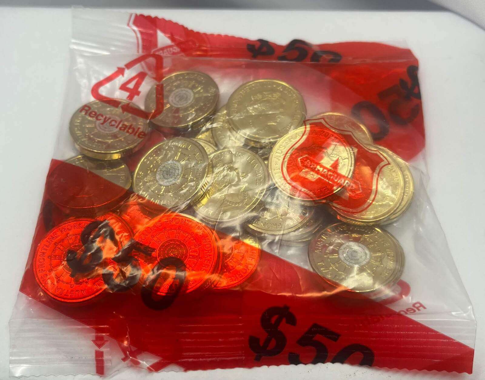 2022 Coloured $2 Security Bag of 25 Coins Australia's Frontline Workers product image