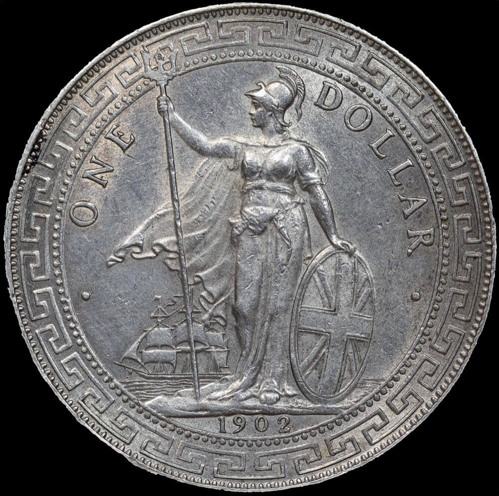 Great Britain 1902-B Silver Trade Dollar KM#T5 Extremely Fine product image