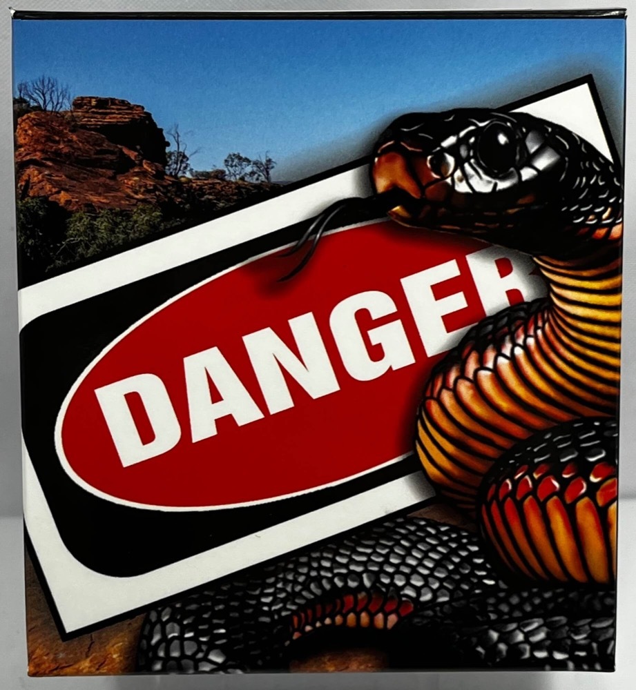 Tuvalu 2022 Silver 1oz Deadly and Dangerous - Red-bellied Black Snake product image