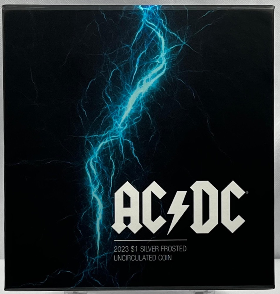 2023 $1 Silver Frosted Uncirculated Coin AC/DC product image