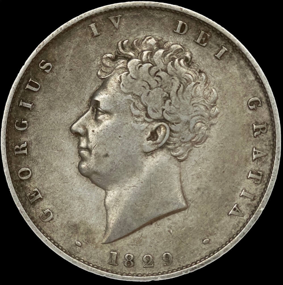 1829 Silver Half Crown George IV S#3809 Very Fine product image