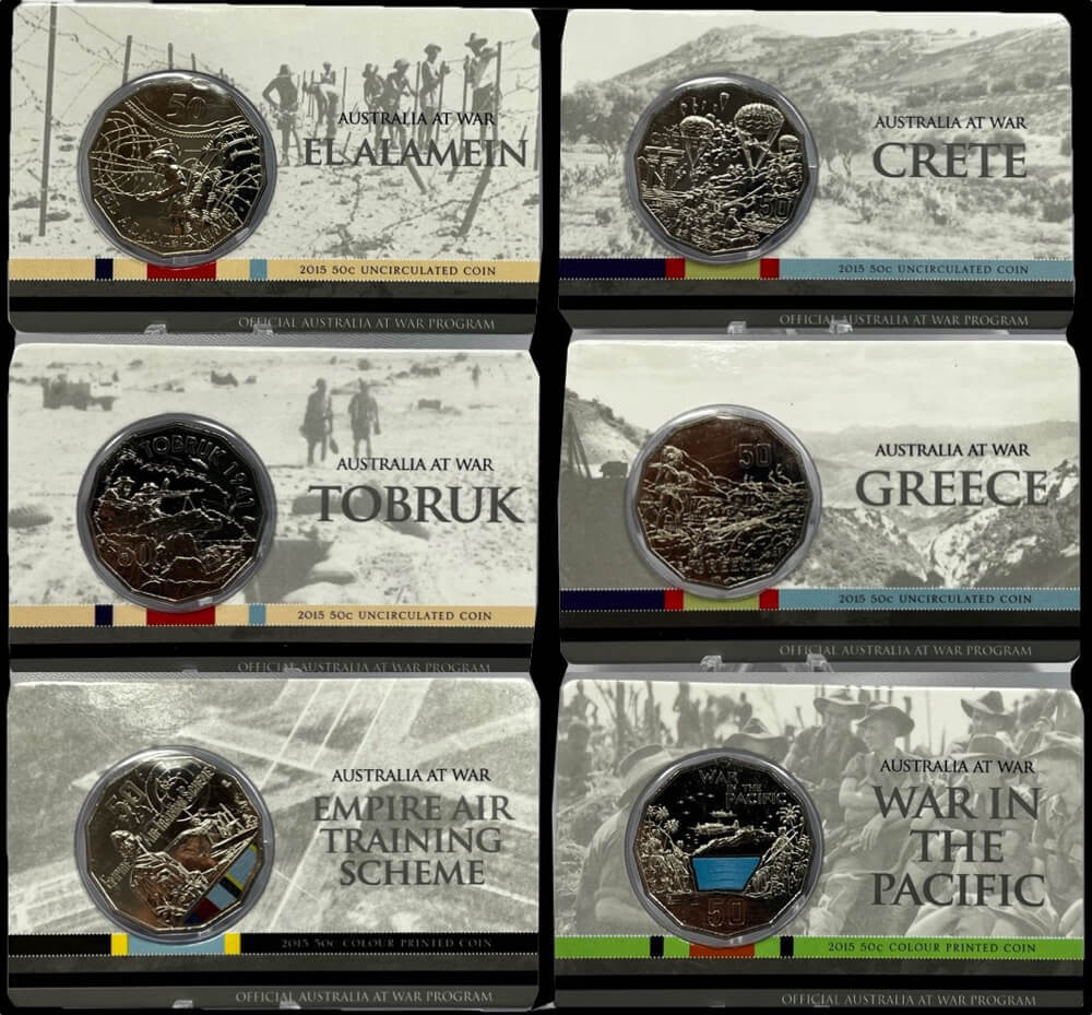 2015 Carded 50c 6 Coin Set - Australia at War product image