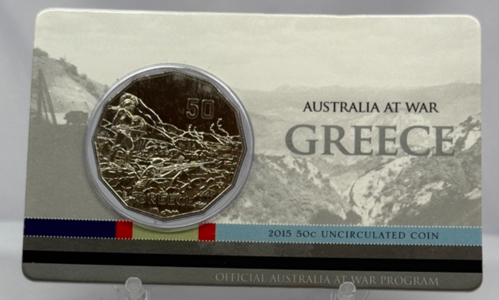 2015 50 Cent Uncirculated Coin Australia At War - Greece product image