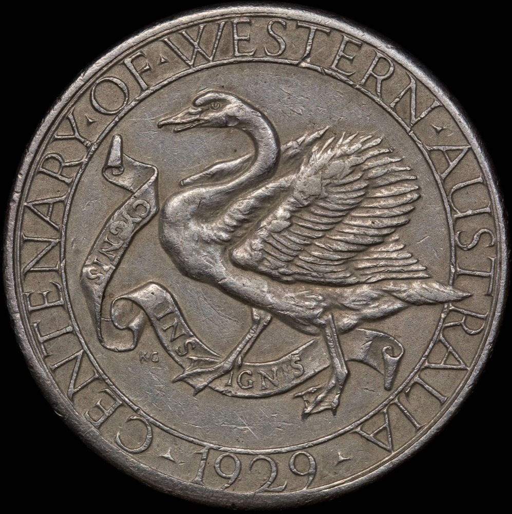 Silver WA Centenary Medallion 1929 Carlisle# 1929/2 Very Fine product image