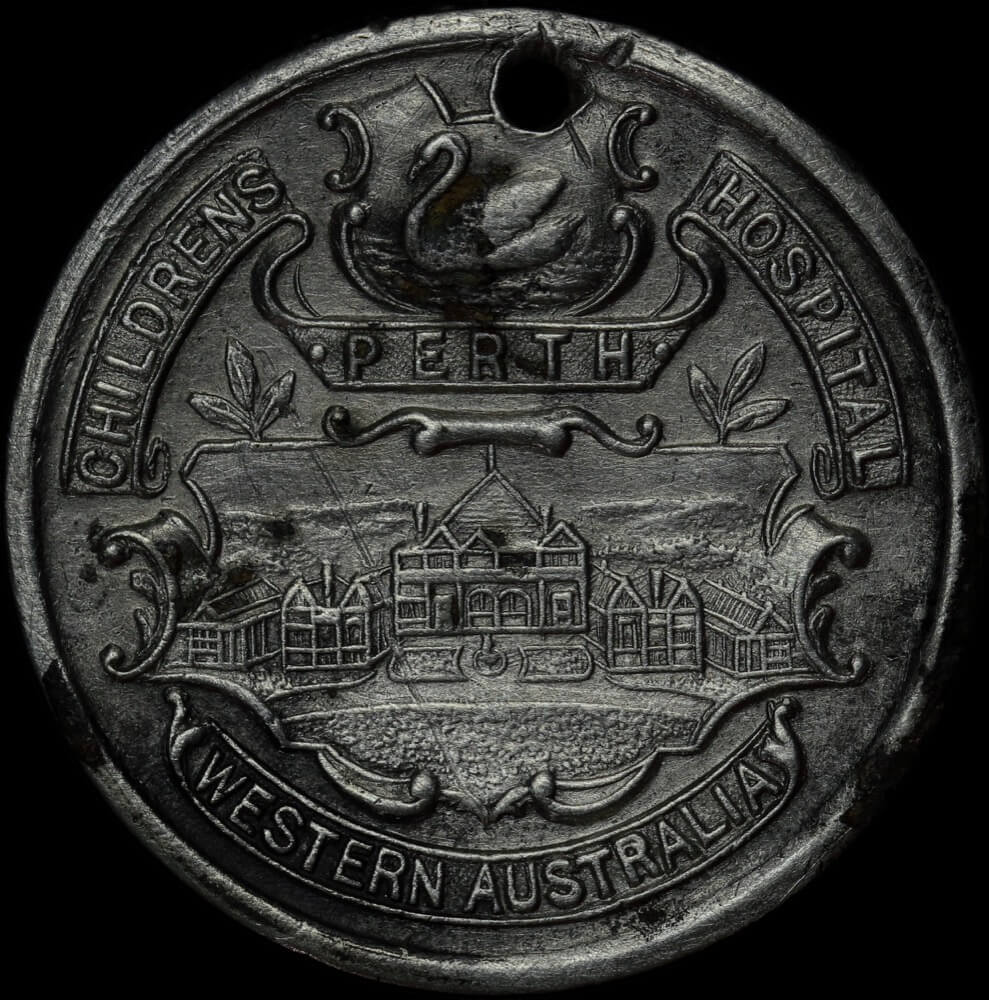 1909 White Metal Medallion Perth Children's Hospital C# 1909 Good VF product image