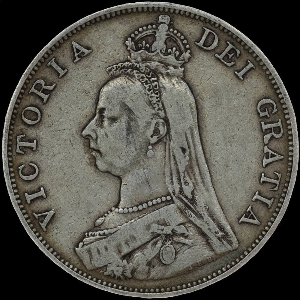 1889 Silver Double Florin Victoria S#3923 Very Fine product image
