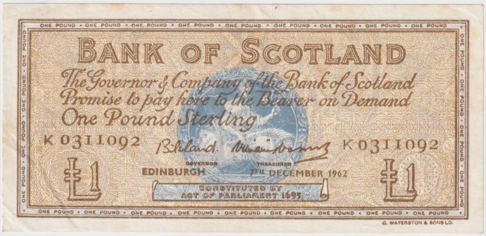 Scotland 1962 1 Pound P# 105a Extremely Fine product image
