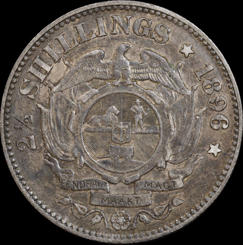 South Africa 1896 Silver Half Crown KM# 7 Extremely Fine product image
