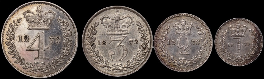 1873 Silver Maundy Coin Set Victoria S#3916  product image