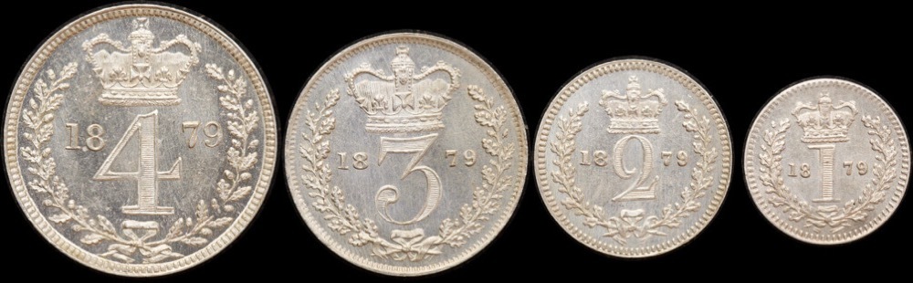 1879 Silver Maundy Coin Set Victoria S#3916  product image