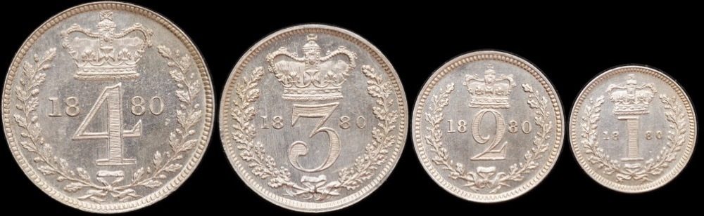 1880 Silver Maundy Coin Set Victoria S#3916  product image