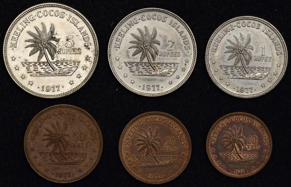 Keeling Cocos Islands 1977 Part Set (6) Uncirculated product image