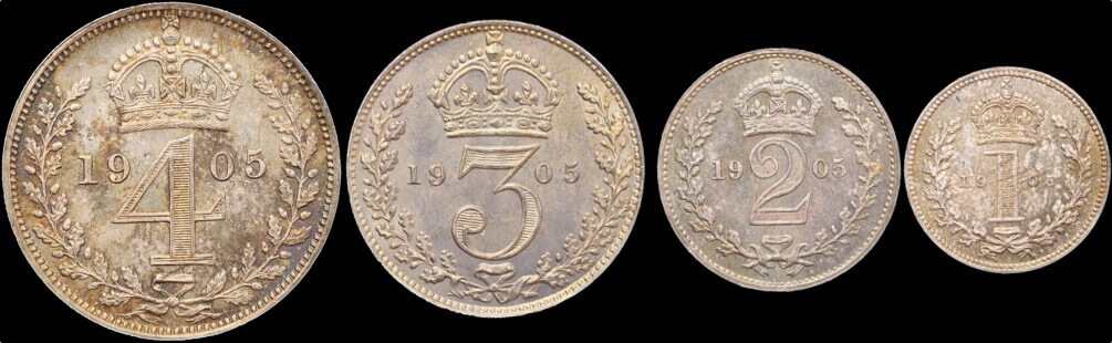 1905 Silver Maundy Coin Set Edward VII S#3985  product image