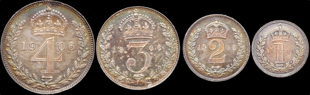 1906 Silver Maundy Coin Set Edward VII S#3985  product image