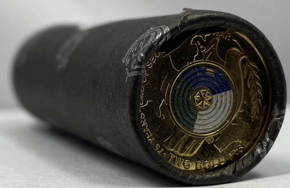 2020 Coloured $2 Cotton & Co Roll of 25 Coins - 75 Years End of Second World War  product image