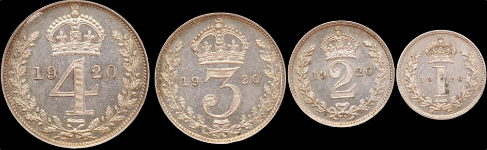 1920 Silver Maundy Coin Set George V S#4016  product image