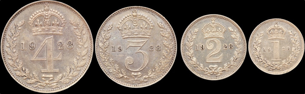 1928 Silver Maundy Coin Set George V S#4043  product image