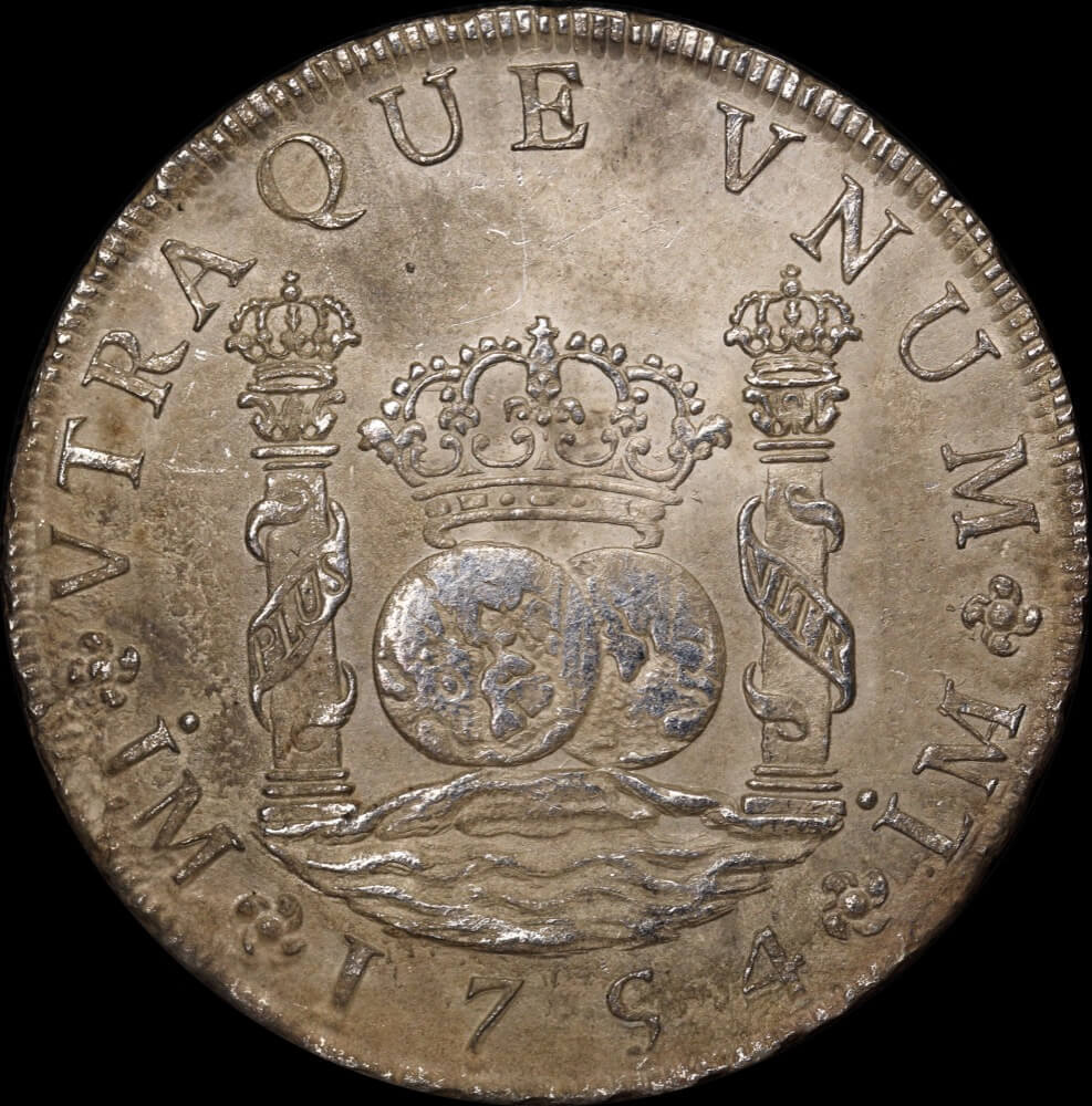 Peru 1754-LM J Silver 8 Reales KM# 55.1 about EF product image