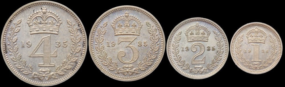1935 Silver Maundy Coin Set George V S#4043  product image