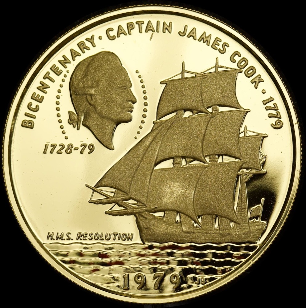 Samoa 1979 Gold 100 Tala - Cook Bicentennial KM# 34 (No Box) product image