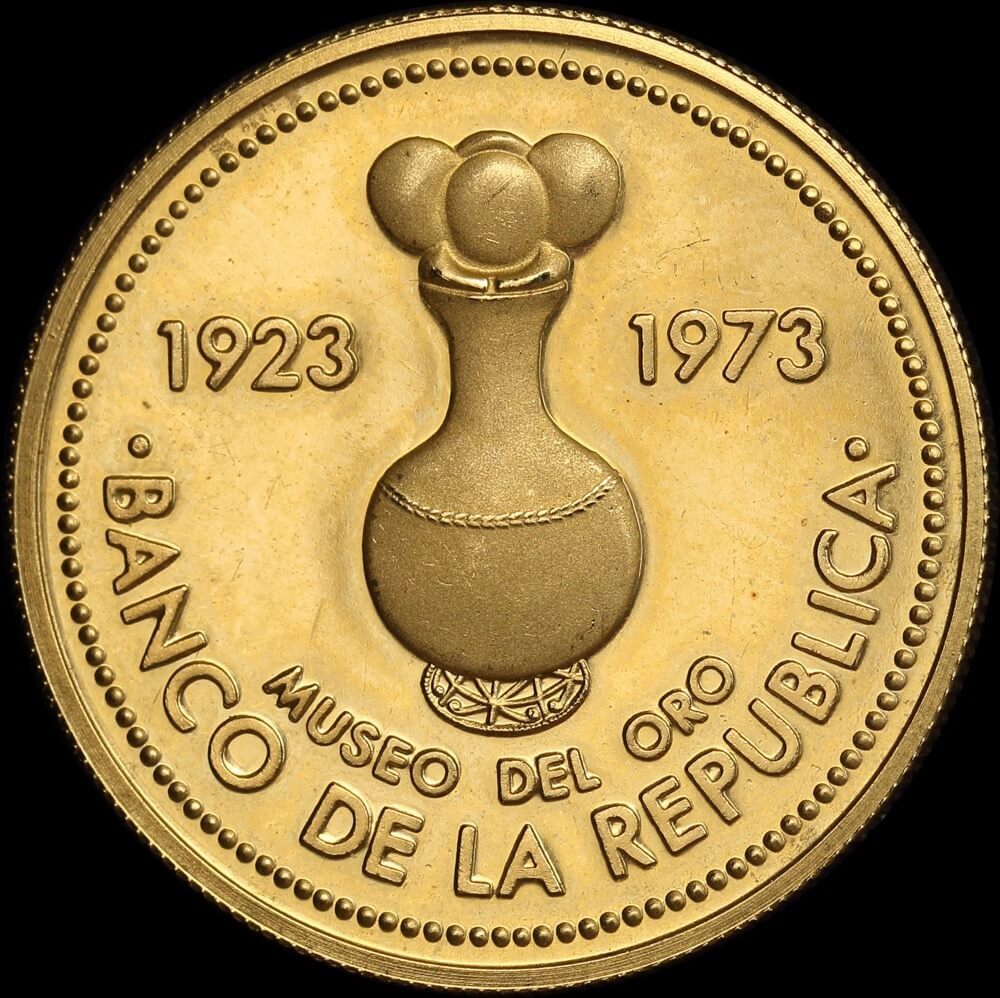 Colombia 1973 Gold 1,500 Pesos KM# 255 Uncirculated product image