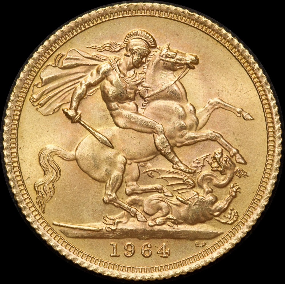 1964 Gold Sovereign Elizabeth S#4125 about Unc product image