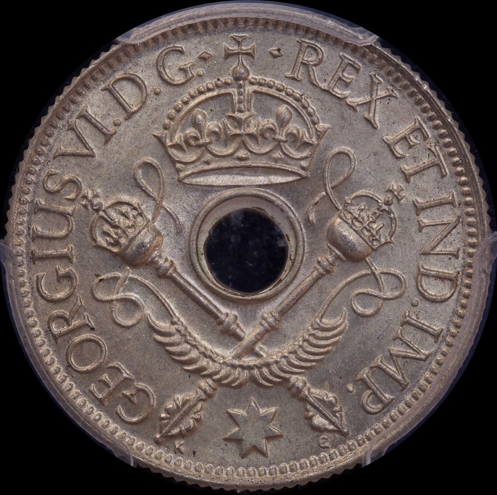 Papua New Guinea 1938 Silver Shilling Gem Unc PCGS MS66 product image