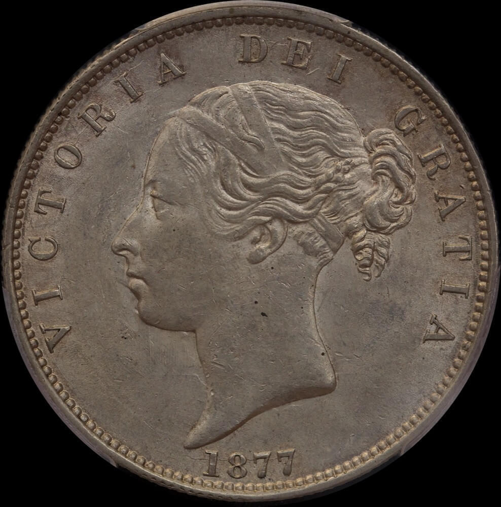 1877 Silver Halfcrown Victoria S#3889 PCGS AU58 product image