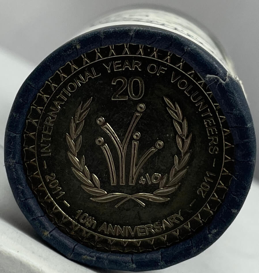 2011 Australian 20 Cent Mint Roll International Year of Volunteers product image
