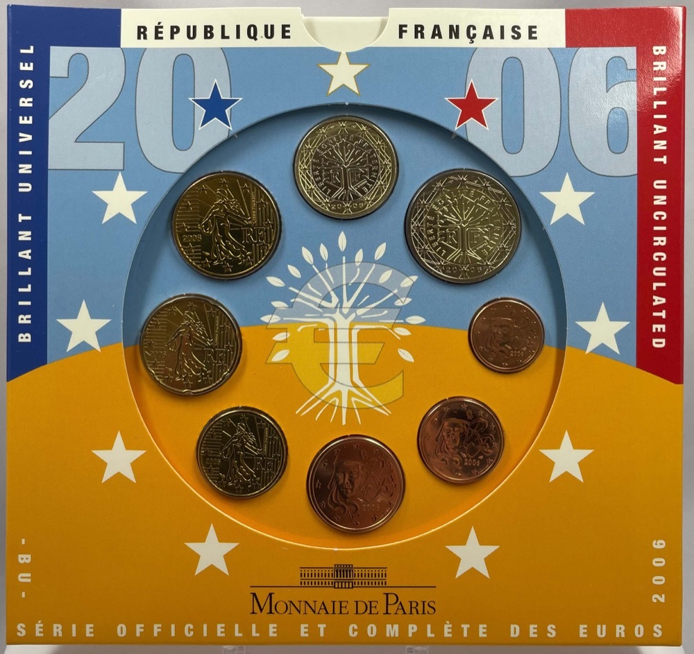 France 2006 Brilliant Unc Coin Set of 8 Euro product image