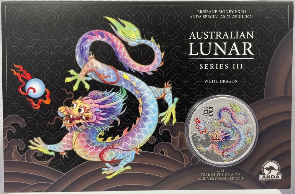 2024 Silver 1oz White Dragon - Brisbane Money Expo product image