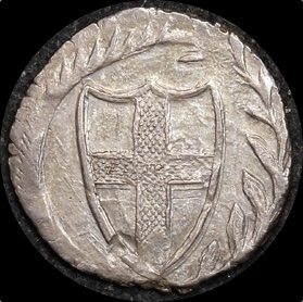 Undated Commonwealth of England Silver Penny S# 3222 GEF product image