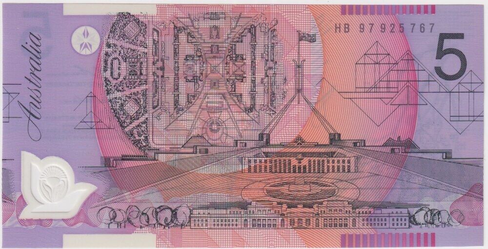 1997 $5 Note MacFarlane/Evans R218bL HB97 Last Prefix Uncirculated product image